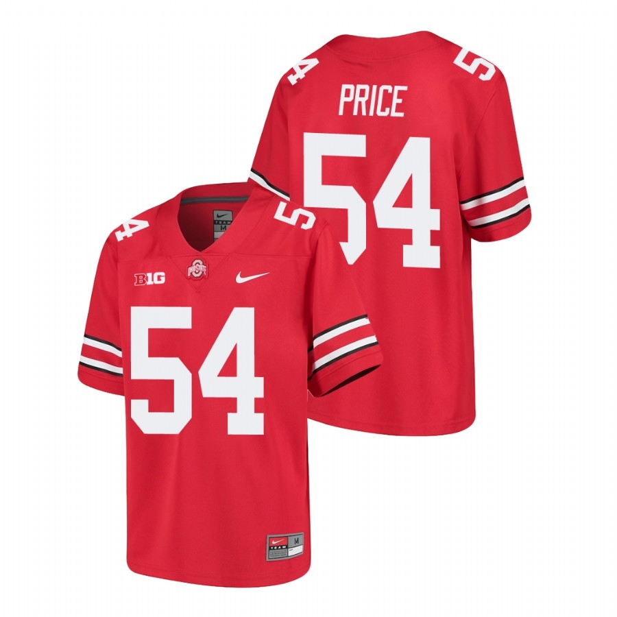 Ohio State Buckeyes Youth NCAA Billy Price #54 Scarlet College Football Jersey KQT7349YD